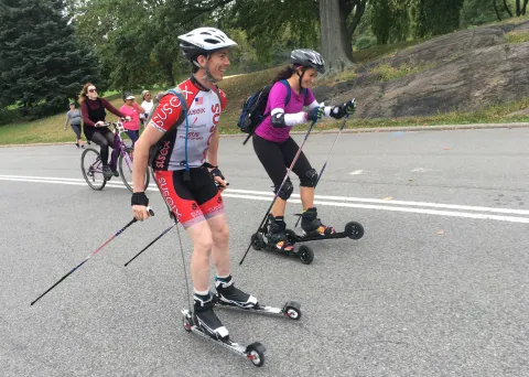 NYC rollerskiers