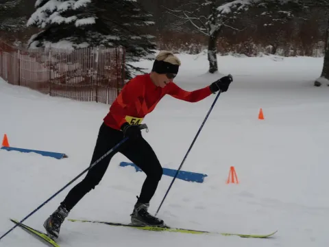 Pamela McCormick racing to her 3rd consecutive PA Nordic Champion title!