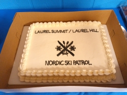 Ski patrol birthday cake