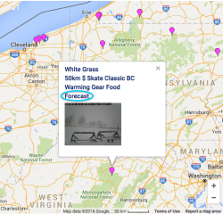 Screenshot of ski area map